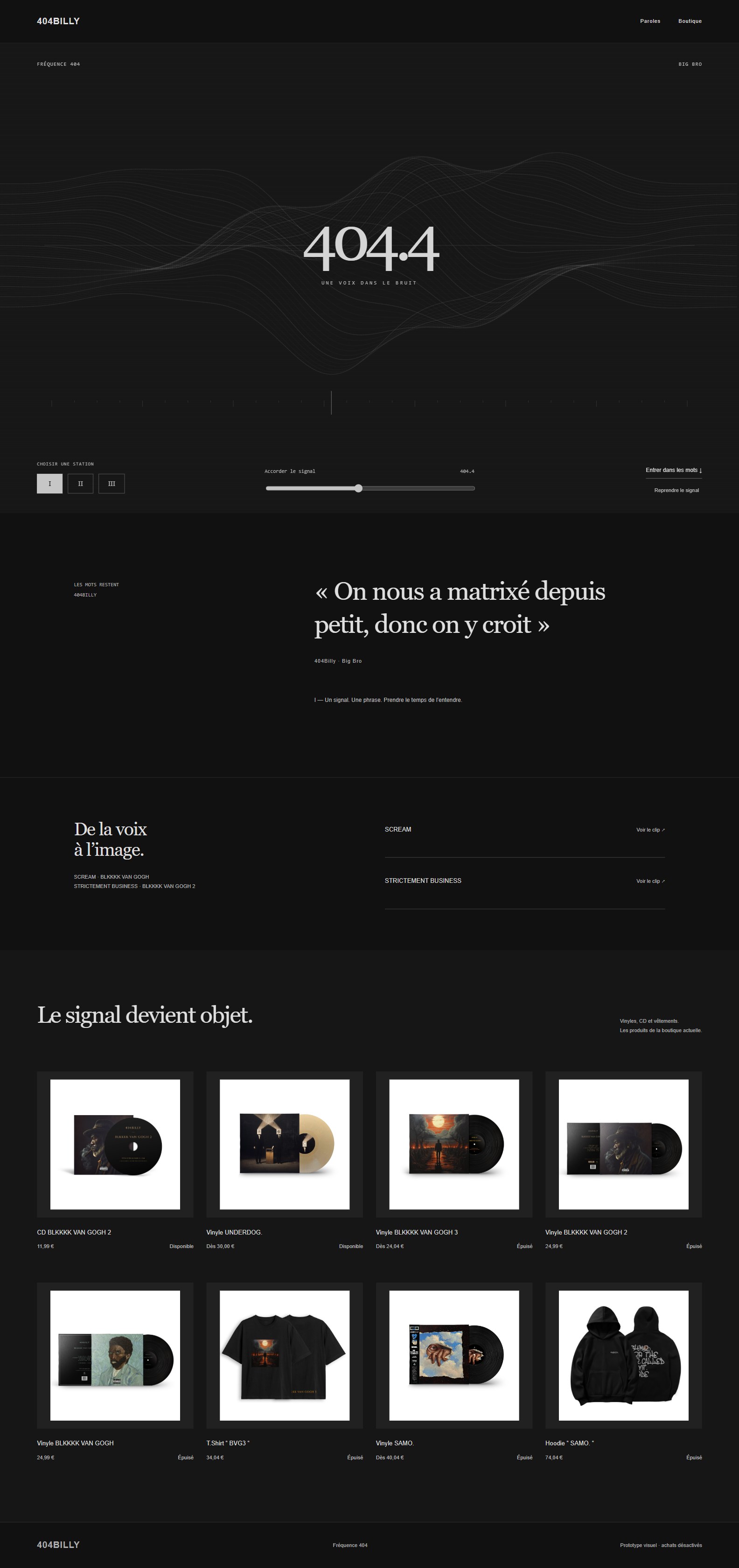 Aperçu de Fréquence 404